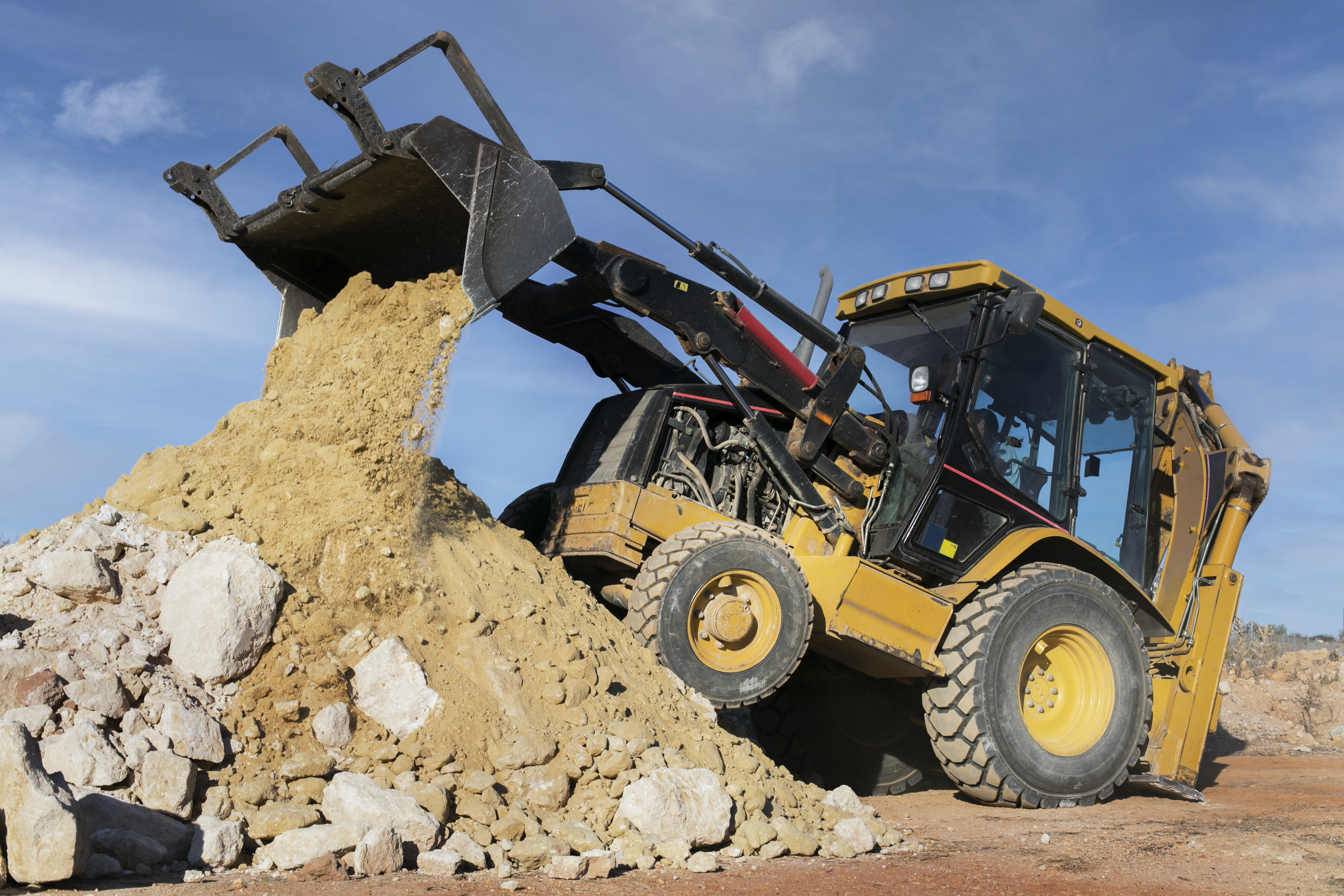 Excavator at work